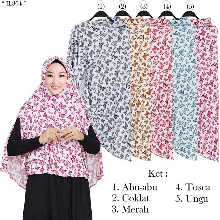 Jilbab Syari Model Pet Antem Bahan Jersey Butterfly