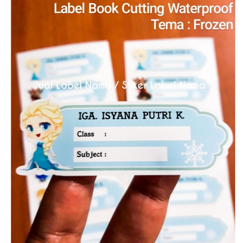 FROZEN ~ LABEL BOOK CUTTING WATERPROOF / STIKER BUKU PELAJARAN /LABEL BUKU PELAJARAN/STIKER WATERPRO