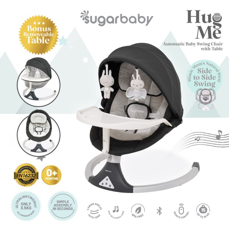 Sugar Baby - Hug Me Automatic Baby Swing Chair With Table - Bouncer Baby