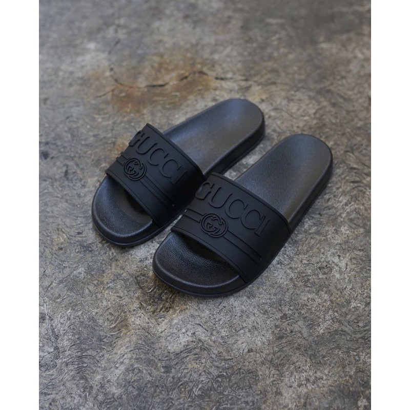 Sandal slide GUCCI rubber pursuit