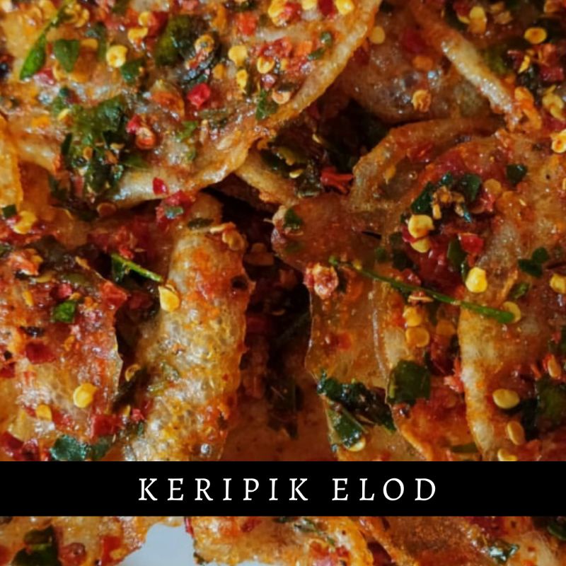 

(250 Gram) Keripik Elod Bumbu Rempah Pedas Gurih/Manis dan Original