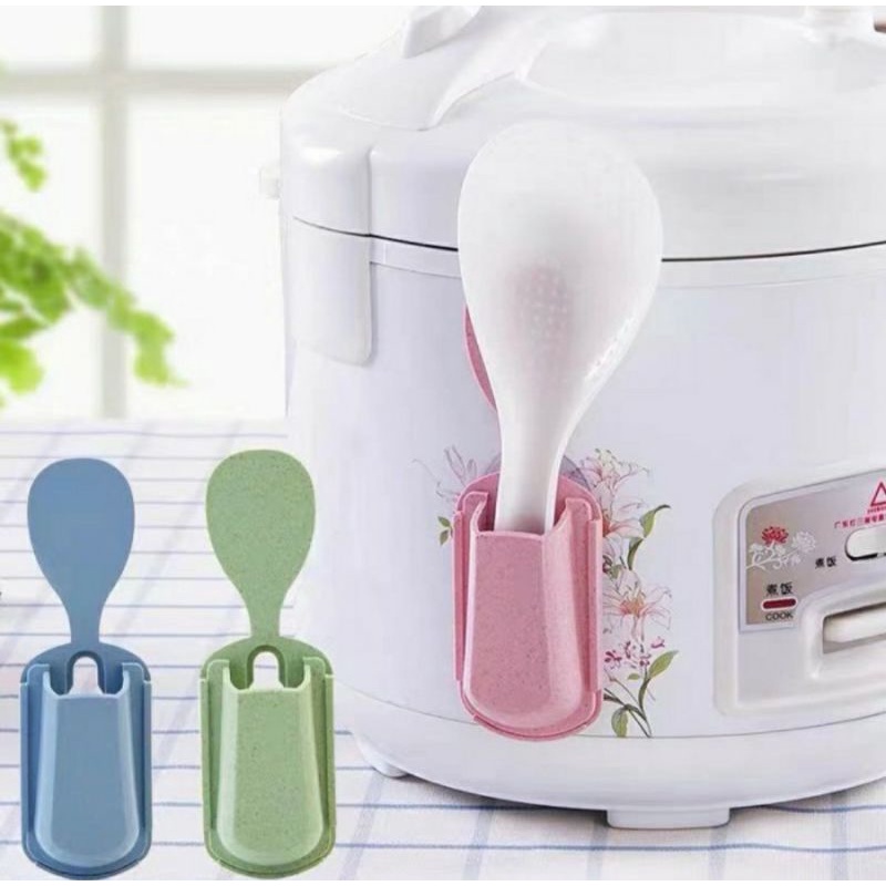 Tempat Wadah Holder Centong Nasi Magic Com Tempat Dudukan Sendok Rice Cooker