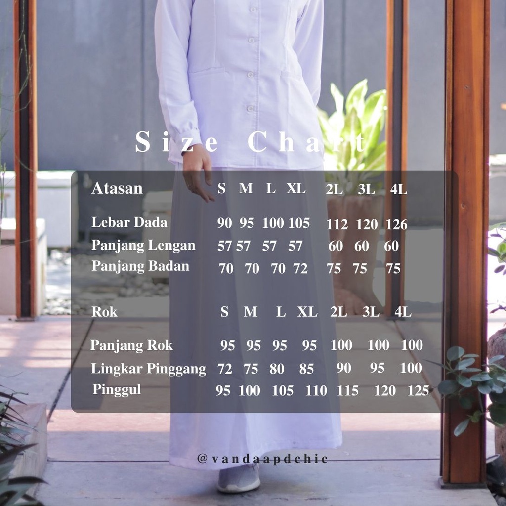 Seragam putih dokter/perawat/tenaga medis/atasan/rok/celana/gamis