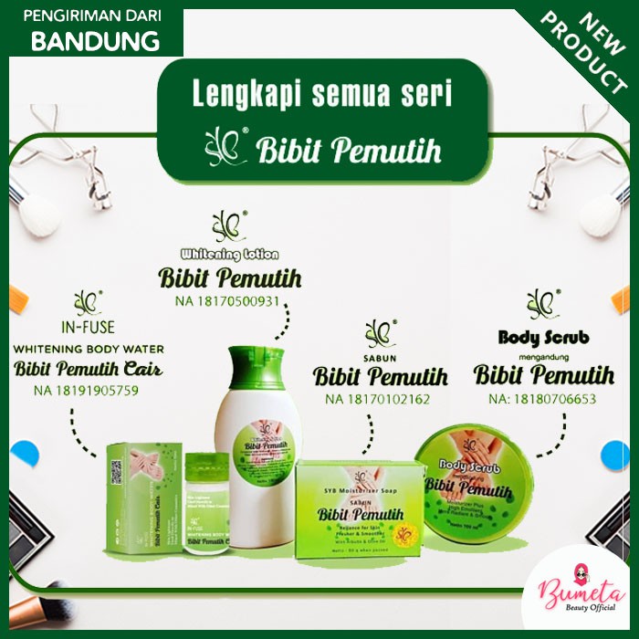 Flash Sale 【bdg】paket 4 Bibit Pemutih Bpom (sabun + Lotion + Scrub + In-fuse Cair) 1000% Original QK75QGizJV5NAy