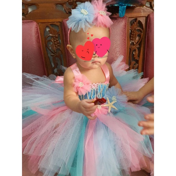 Baju pesta bayi, baju mermaid bayi, dress tutu bayi