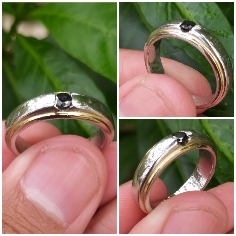Berlian Hitam Ring Perak