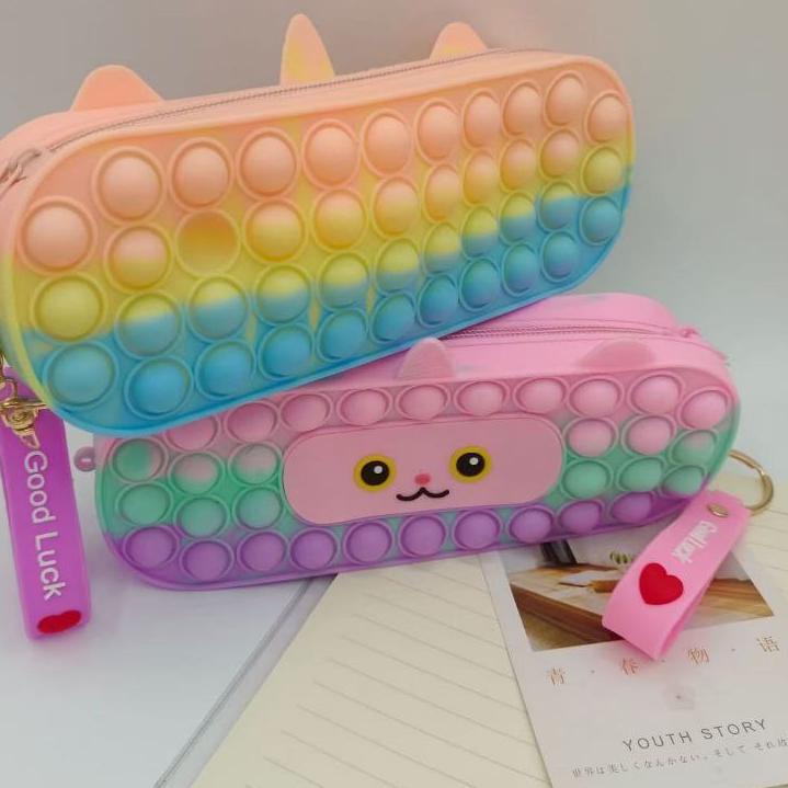 

⸨CuJ ♜⸩ KOTAK PENSIL POP IT ( DEPAN BELEKANG BISA POP IT) Pop It Makaron Murah Fidget Toy Murah Mainan Anak Penghilang Stress Pop it! |Really great