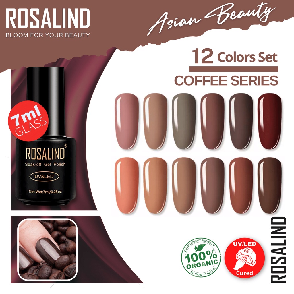 ~AB~ Rosalind COFFEE SERIES Gel Nail Polish UV LED / Kutek / Cat Kuku