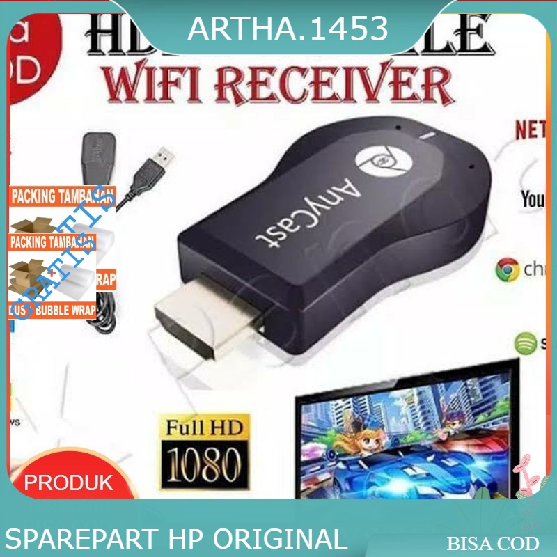 AnyCast Dongle HDMI Wifi Display Receiver TV - Merubah TV Jadi Smart Tv