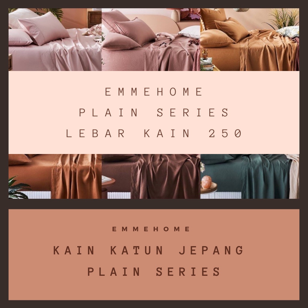 KAIN KATUN JEPANG POLOS /  KATUN IMPORT / KAIN SPREI DAN BED COVER / BEDCOVER KATUN JEPANG PREMIUM