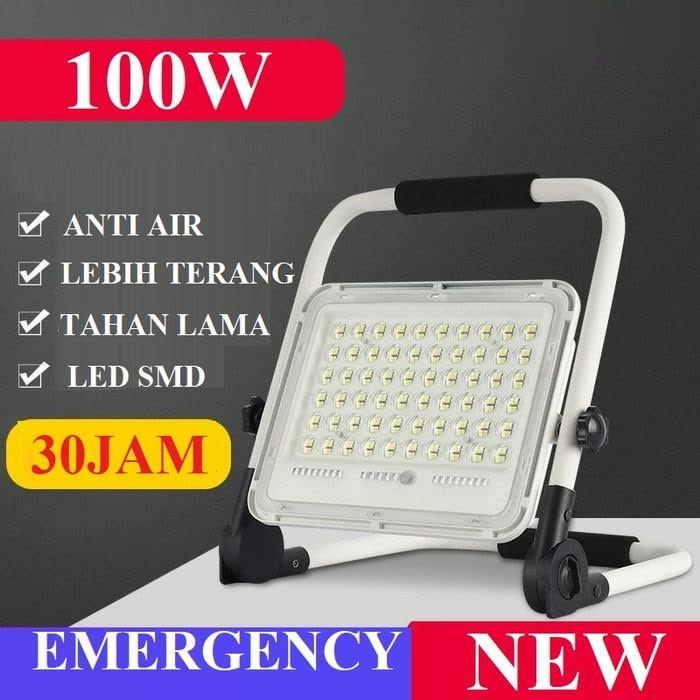 [MB] LAMPU SOROT EMERGENCY 100W PORTABLE / SOROT EMERGENCY PORTABLE / LAMPU CAMPING DARURAT RECHARGEABLE