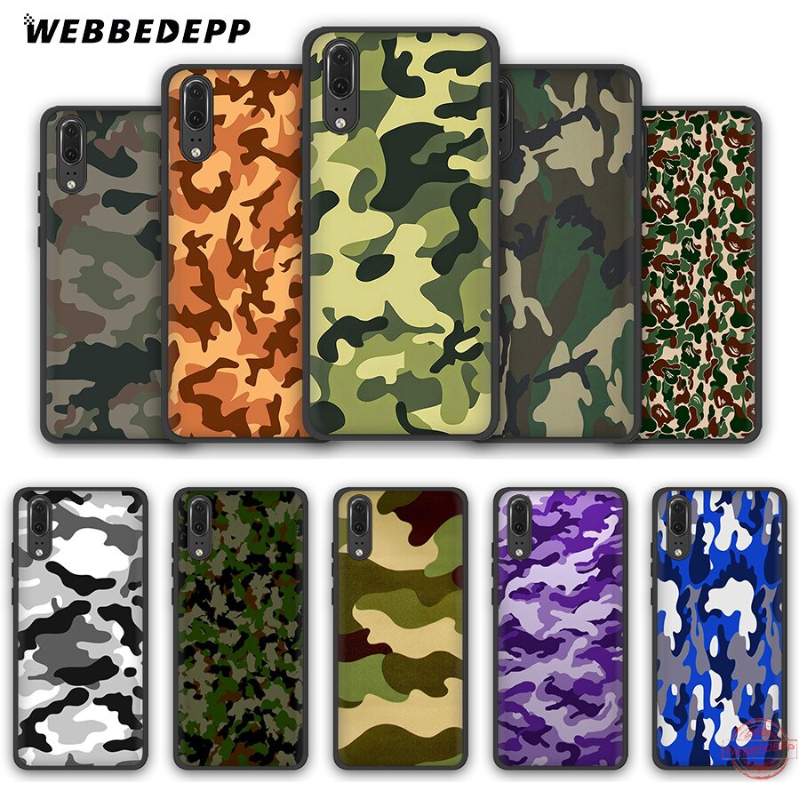 RANDOM Softcase Army Kamuflase Samsung A7 2018 A9 2018 J4+ Plus J6+ Plus Pocophone F1 Realme 2 Pro A3s C1 Realme 2 J2 Core V11 Pro Oppo K1 Redmi  Note 6 Pro Vivo Nex s