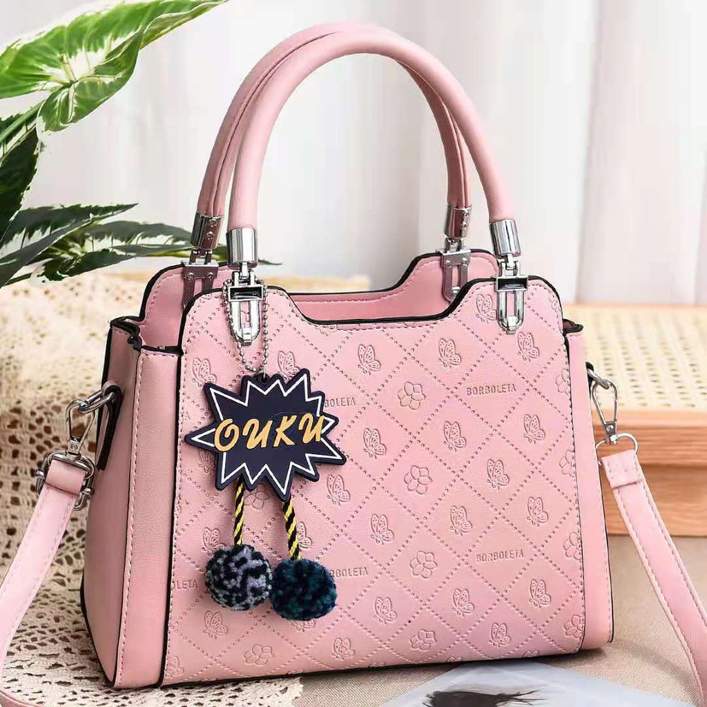 [COD] LB - Shoulder bag cantik fashion import wanita / Tas kantor wanita free gantungan / 415