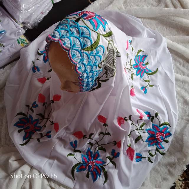Mukena Terusan Bordir Melati vol Cantik / mukena cantik / mukena