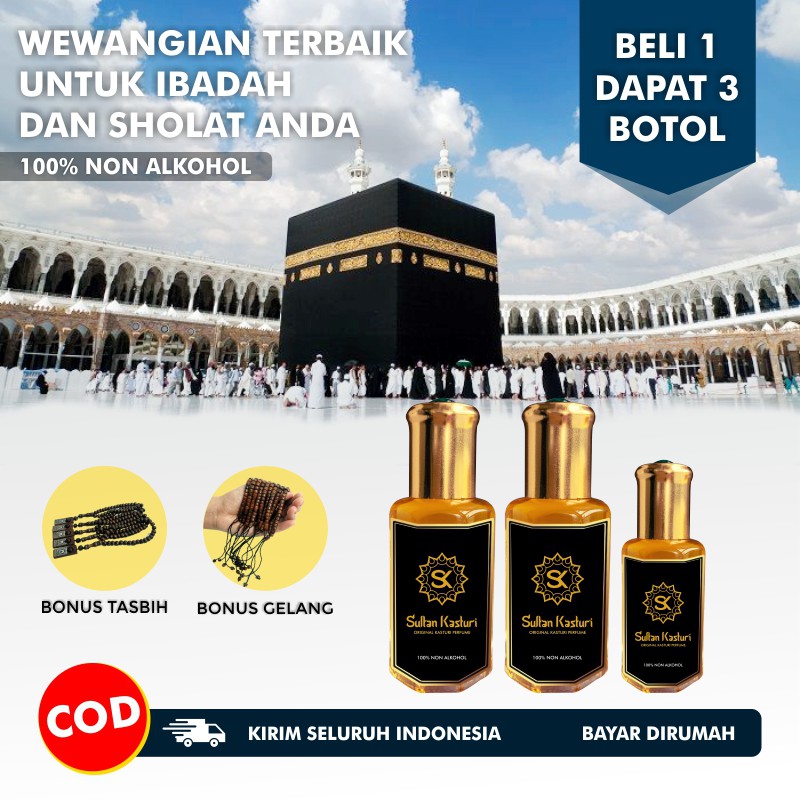 (BISA COD) Minyak Wangi Sultan Kasturi 100% Asli - Minyak Wangi Kasturi Asli