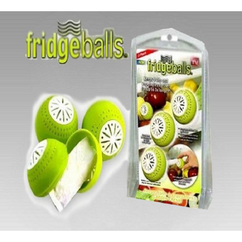 READY Penghilang Bau Kulkas FRIDGE BALLS Lemari Pakaian Rak Sepatu 3PCS