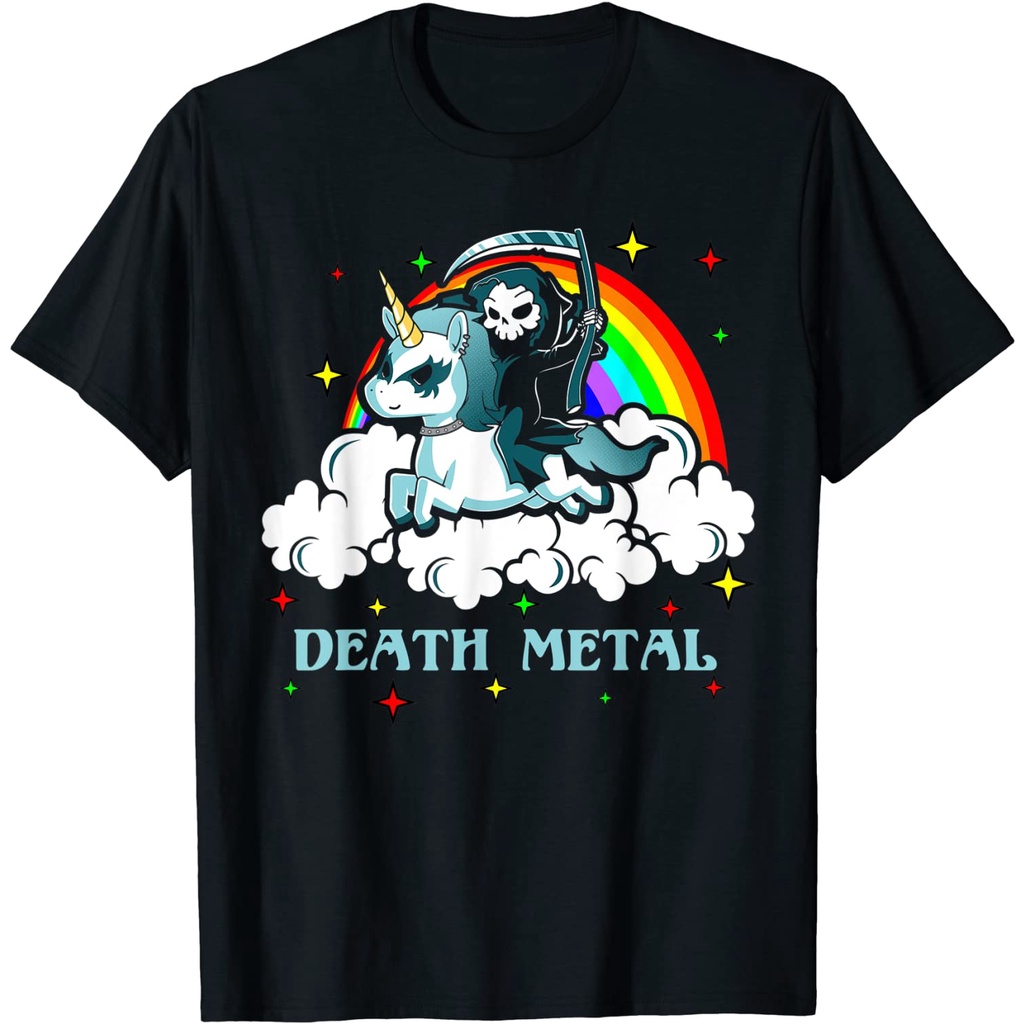 KAOS Unicorn Death Metal Rocker Go To Hell Shirt