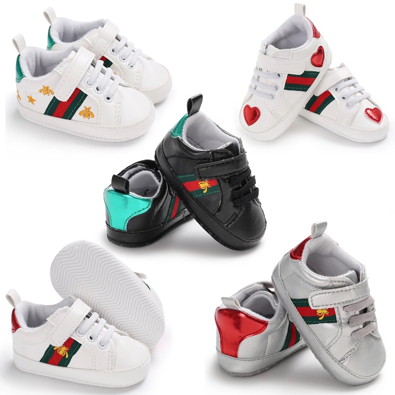 Sepatu Bayi Premium Import Sepatu Prewalker Bayi fashion motif Gucci Sepatu Anak lucu Sepatu Bayi usia 0-18 bulan Premium Quality Prewalker Baby gucci