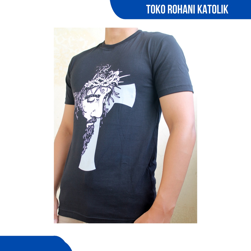 BAJU ROHANI KRISTIANI / KAOS ROHANI KATOLIK / T-SHIRT ROHANI PRIA WANITA / KAOS ROHANI GAMBAR YESUS