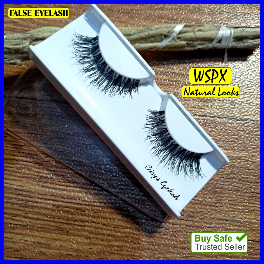 Bulu mata palsu WSPX Bulumata Human Hair Lembut Halus Fake Eyelash Premium Murah