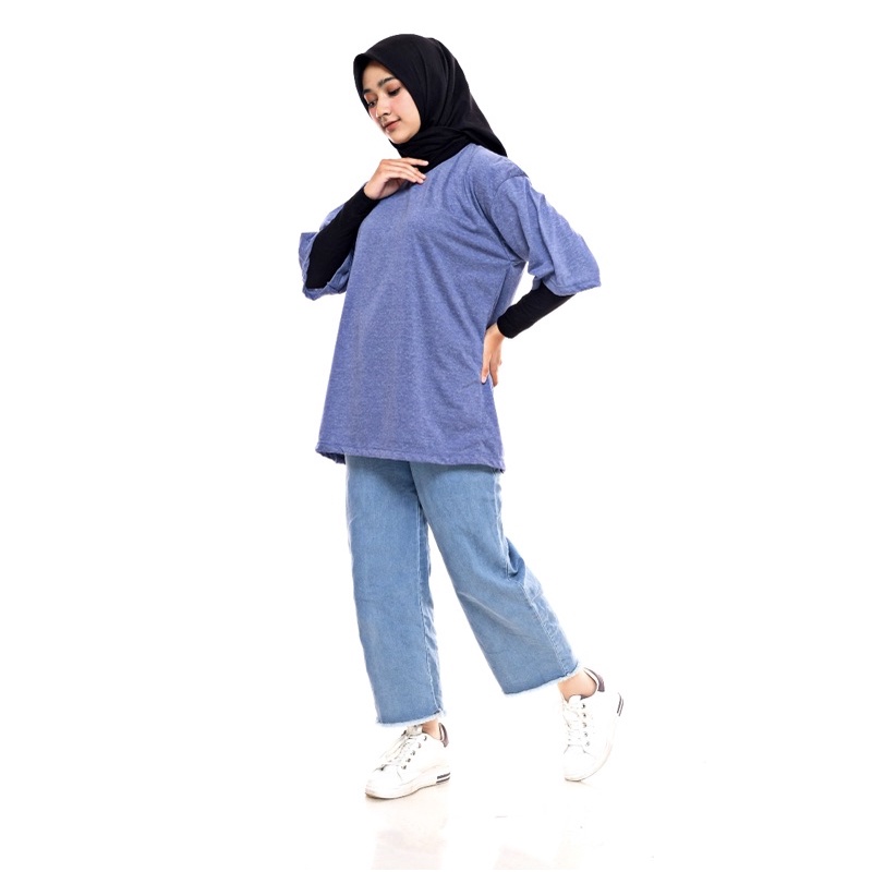 OS KAOS POLOS OVERSIZE MISTY TWOTONE COTTON LENGAN PENDEK PRIA DAN WANITA UNISEX OVERSIZED XXL JUMBO