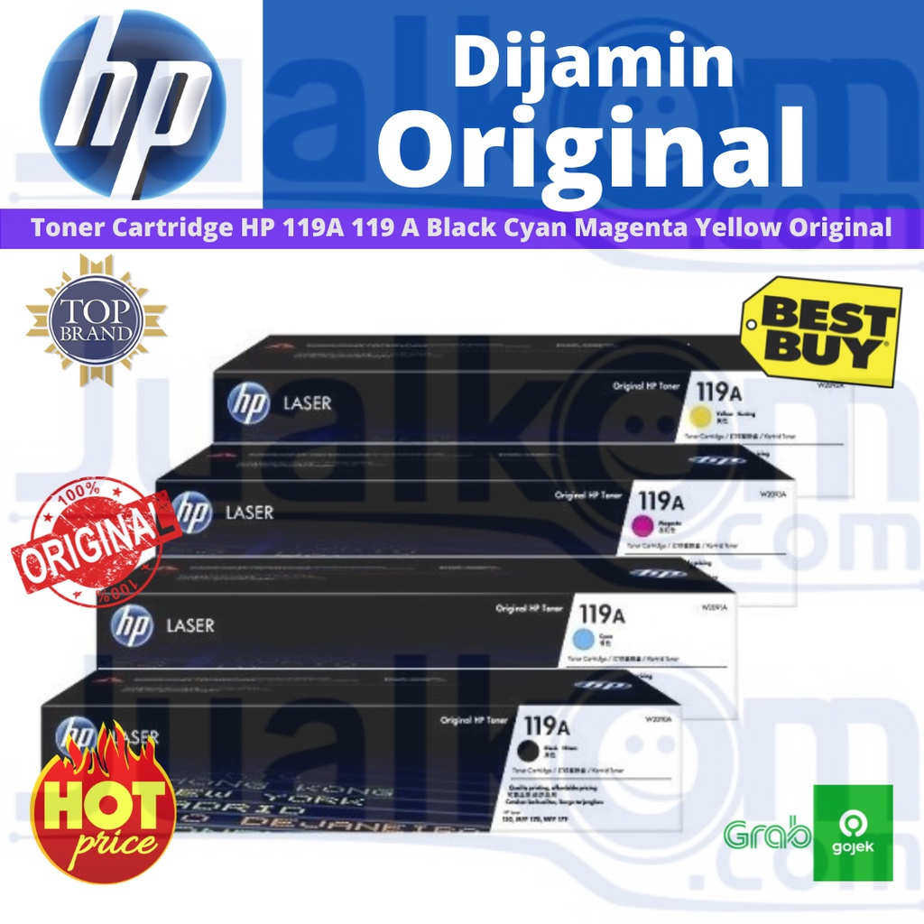 Toner HP 119A Colour Black Cyan Magenta Yellow Original