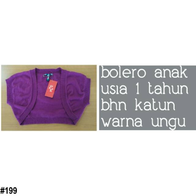 Bolero anak ungu