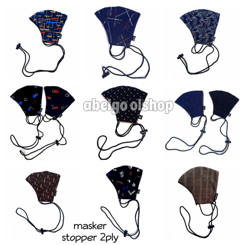 ( 12 PCS ) MASKER EARLOOP 2PLY MOTIF TALI STOPPER/MASKER KEKINIAN/MASKER STOPPER/masker distro