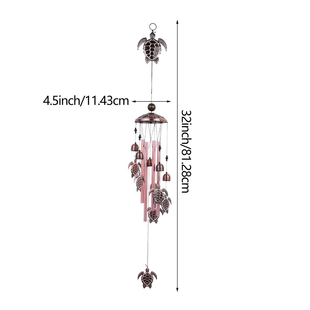 R-bunga Perkutut Laut Simpati Outdoors Yard Decor Windchimes Tortoise