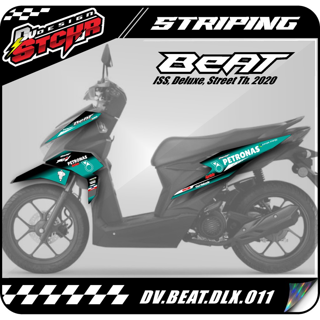Sticker Stiker Striping motor beat deluxe/iss/street 2020 PETRONAS-Striping Beat 2020 PETRONAS