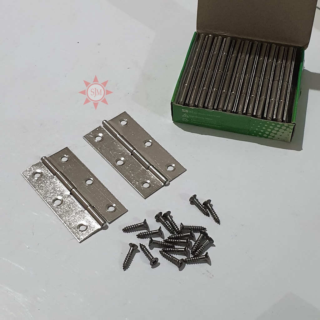 Engsel Plat Tipis Stainless Steel 3 Inch HOLY