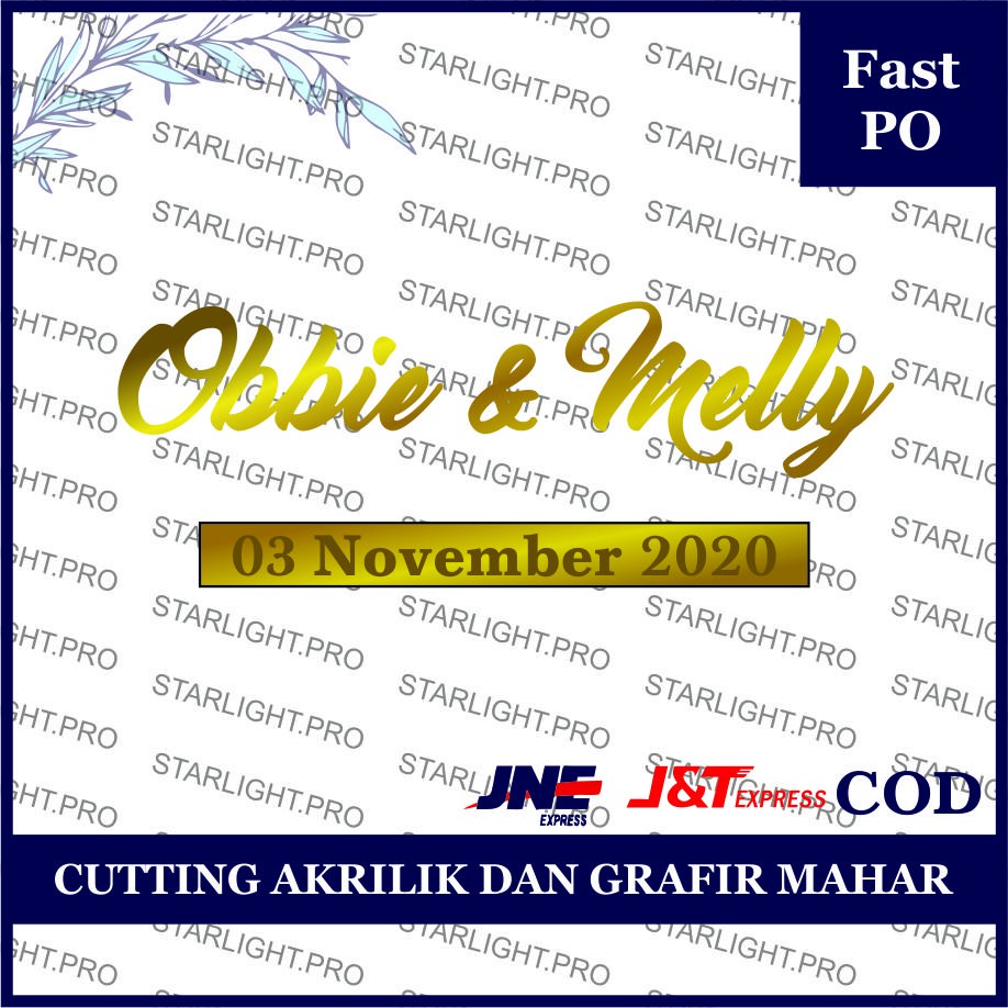 

CUTTING NAMA DAN GRAFIR NOMINAL / TANGGAL AKRILIK MAHAR PERNIKAHAN BAHAN CRAFT
