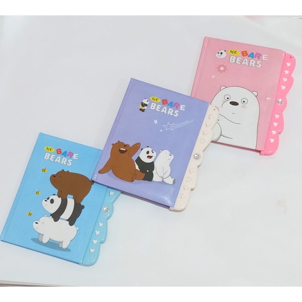 

BUKU DIARY KODE SANDI WE BARE BEAR WBB UNIK LUCU DENGAN PASSWORD