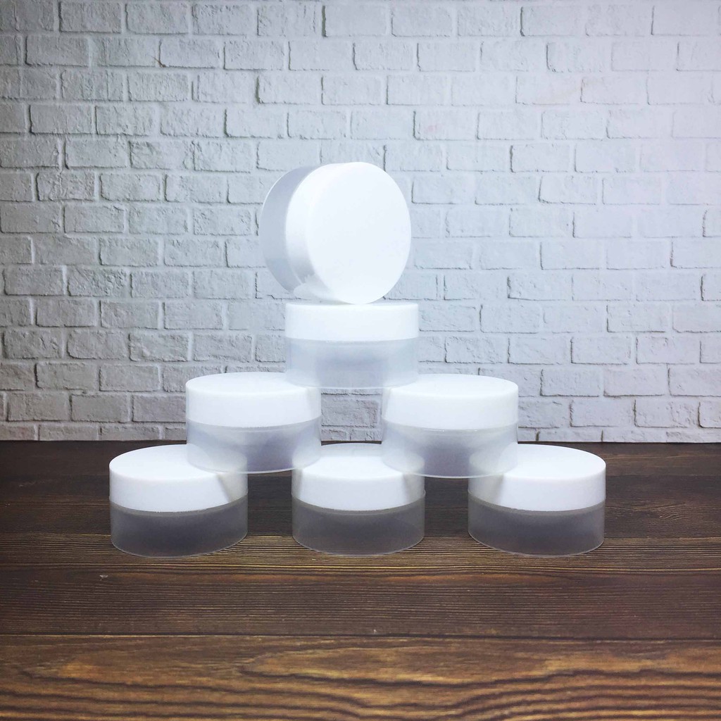 Cream Pot Jar LWC 10gr Frosted Transparan Plastik Wadah Kemasan Krim 10 gr / ACC01325