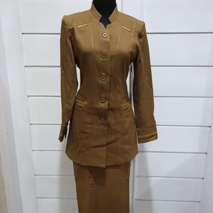 BAJU PEMDA ACEH,SERAGAM BLAZER KEKI KHAKI TUA WANITA MODIS ...