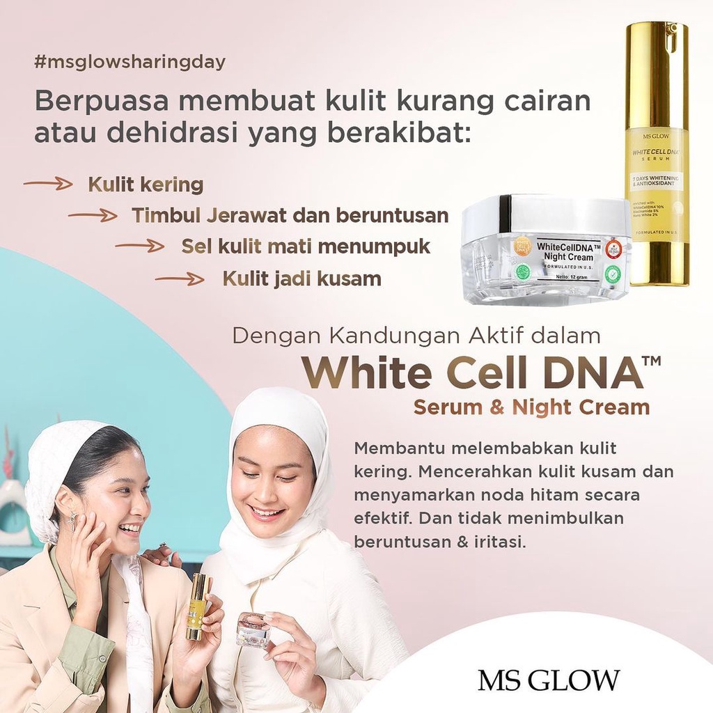 MS GLOW PAKET WAJAH  (WHITENING/LUMINOUS/ULTIMATE/ACNE/WHITE CELL DNA) FREE GIFT-3