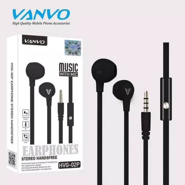 Earphone Headset Vanvo HVG-02P Headphone Stereo