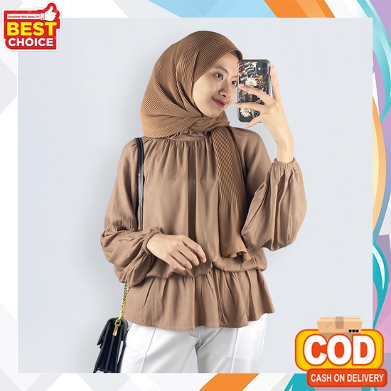 Javi #13 Blouse Motif Baju Atasan Wanita Big Size Terbaru Ld 115 Jumbo Outfit Casual Ootd Hangout Hi