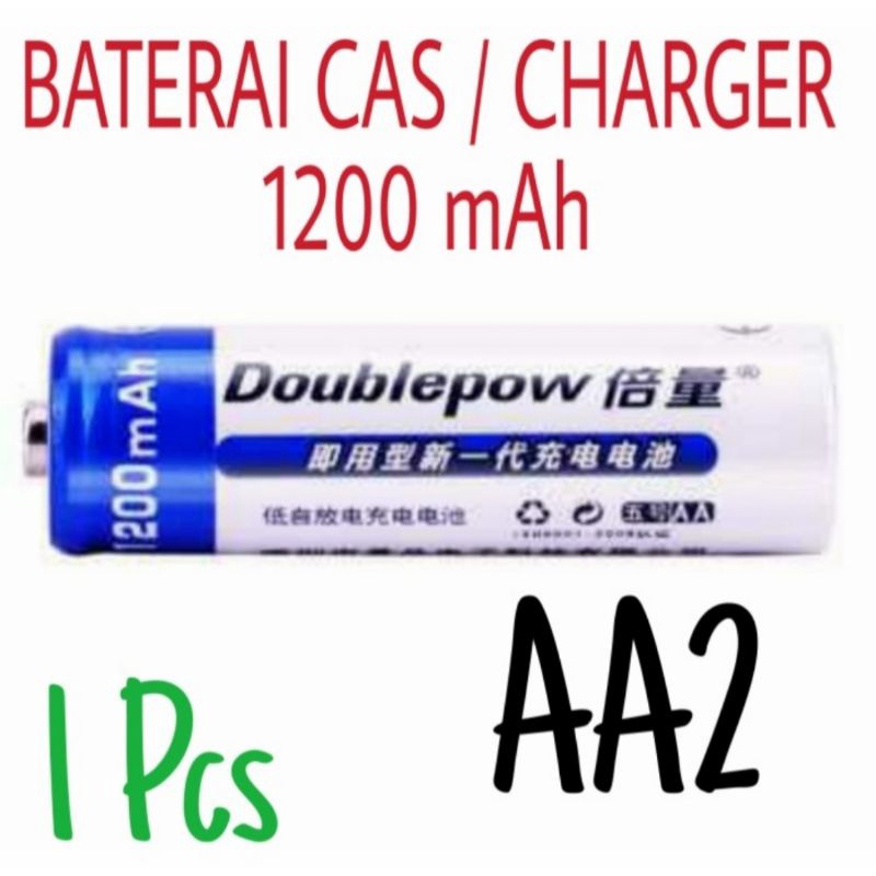 Batu Baterai Charger Double Power AA2 Alkaline 1200 mAh Harga 1 Pcs