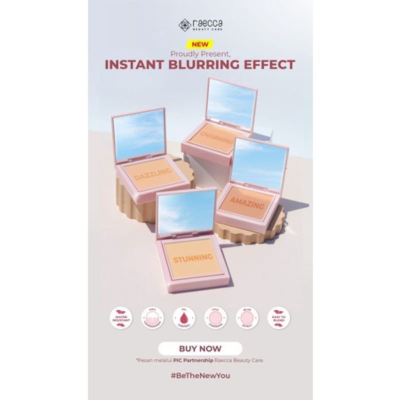 RAECCA INSTANT BLURRING EFFECT POWDER BY RAECCA COMPACT POWDER BEDAK PADAT