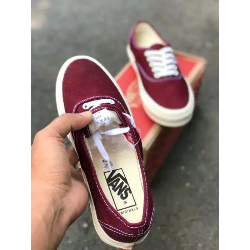 VANS AUTENTIC OG LX VAULT MAROON WHITE IMPORT BNIB 100% MADE IN CHINA WAFFLE ICC