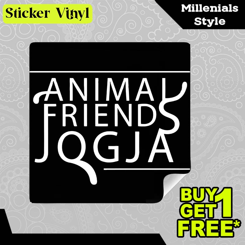 

Stiker Sticker Animal Friends Jogja Komunitas Pecinta Hewan Kota Jogja Aesthetic Bahan Vinyl Satuan Anti Air