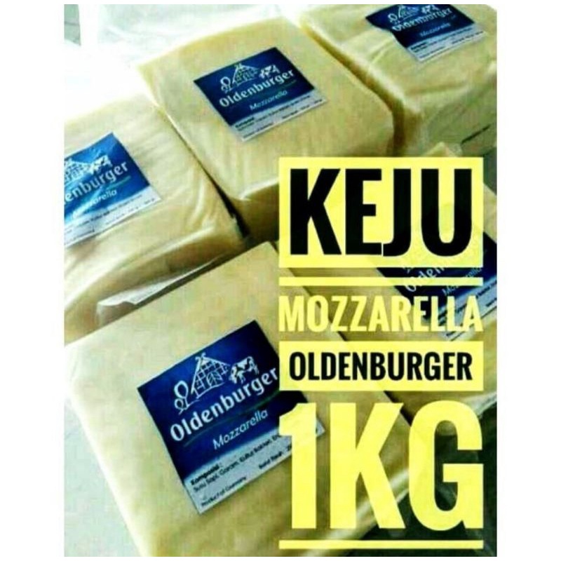 OLDENBURGER PREMIUM I KEJU MOZZARELLA 1KG I Import Halal dari Jerman / Olden burger