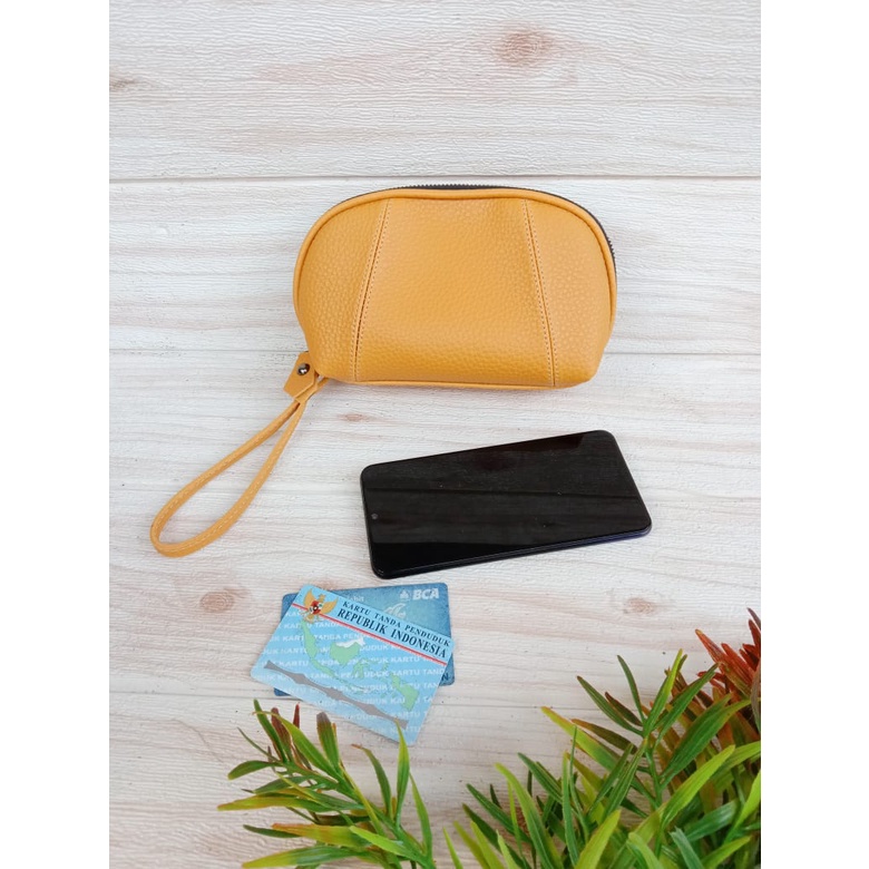 dompet wanita papirut bakpau bapau hp koin terlaris terbaru 2022 multifungsi-mustard