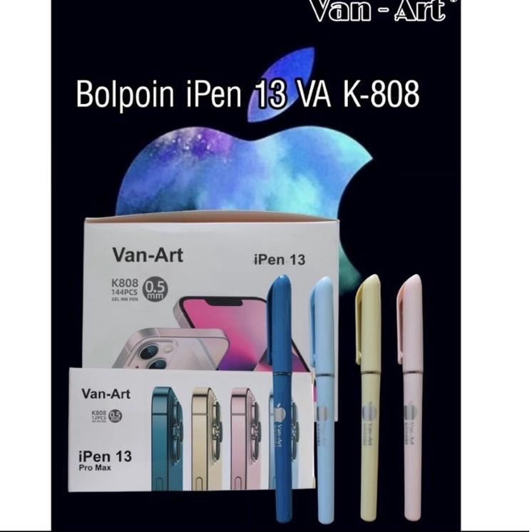 

ㅹ (HARGA 1LUSIN=12pc) Bolpoint Gel ipen 13, blp gel ipen, bolpen ipen 13, Gel Ink Pen apple hijau ☠