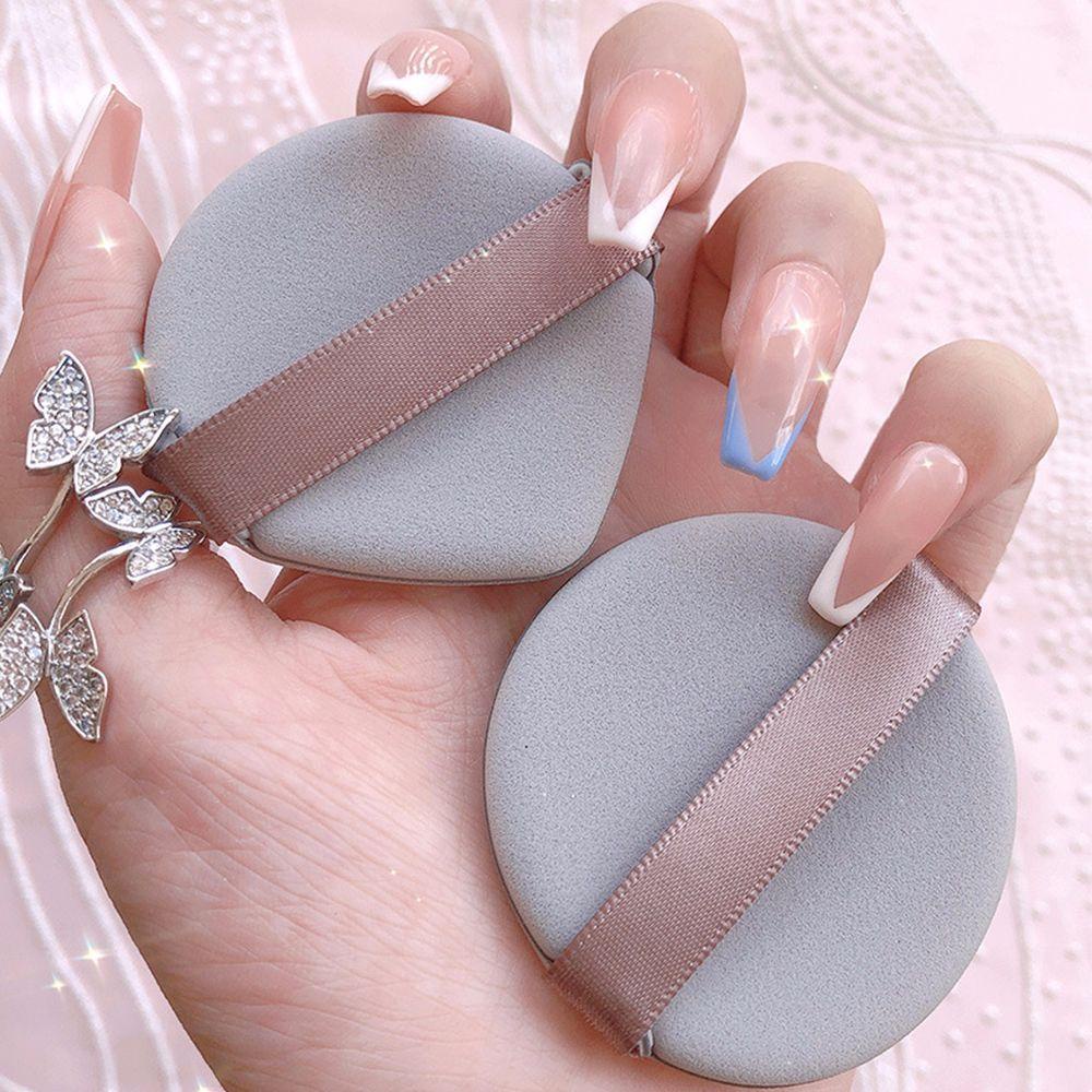 Mxbeauty Puff Kosmetik Lembut Portable Lembut Dua Sisi Bentuk Bulat Spons Makeup Basah Dan Kering