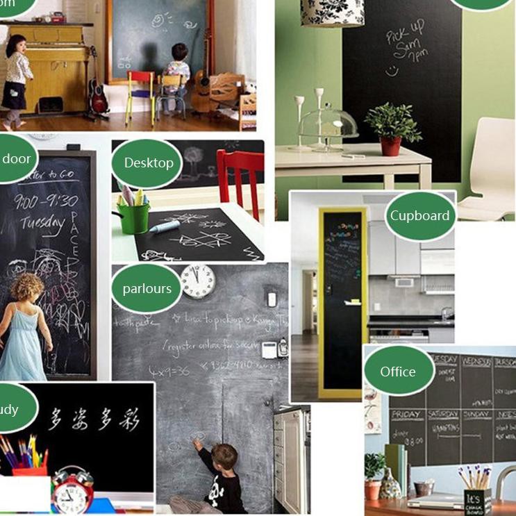 

✼H0 Stiker blackboard papan tulis kapur dinding flexible ✬ →