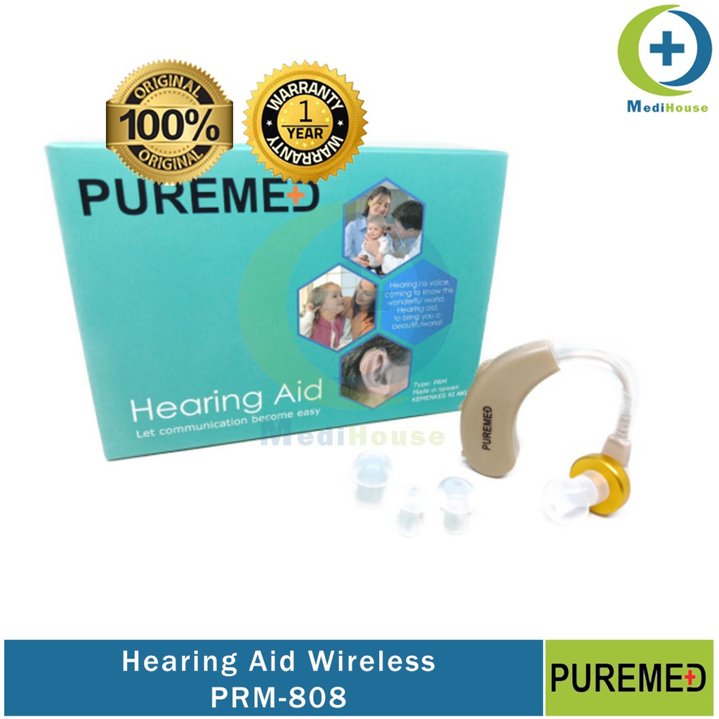 (Original) Hearing Aid Puremed 808 Alat Bantu Dengar Cantel Tanpa Kabel Exp Lama Termurah