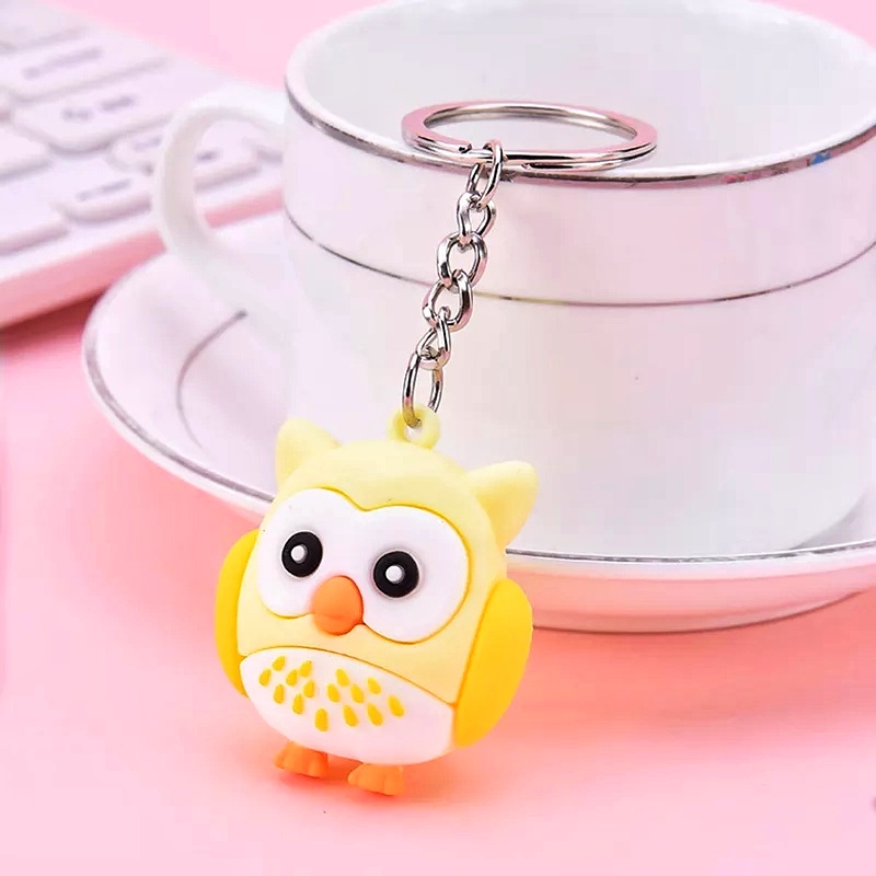 GANTUNGAN KUNCI OWL // Ganci Karakter Burung Hantu Unik Lucu | Gantungan tas | Bag Charm | Souvenir Murah | Keychain | COD