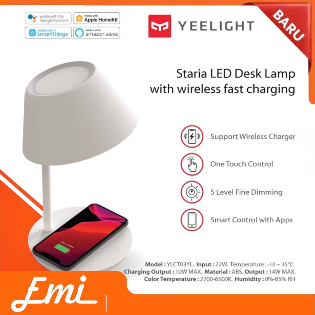 Yeelight Staria 10W Wireless Fast Charging LED Table Pro Dual Light By EMI